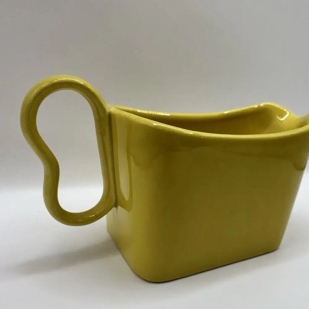 Franciscan Pottery Tiempo Creamer Yellow Mustard MCM Mid Century Mini Small READ